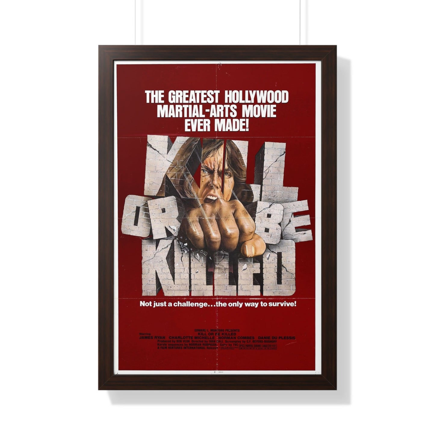 KILL OR BE KILLED 1980 - Framed Movie Poster-20" x 30"-The Sticker Space