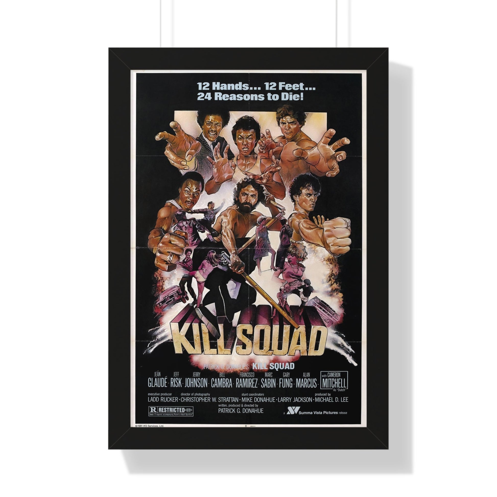 KILL SQUAD 1981 - Framed Movie Poster-16″ x 24″-The Sticker Space