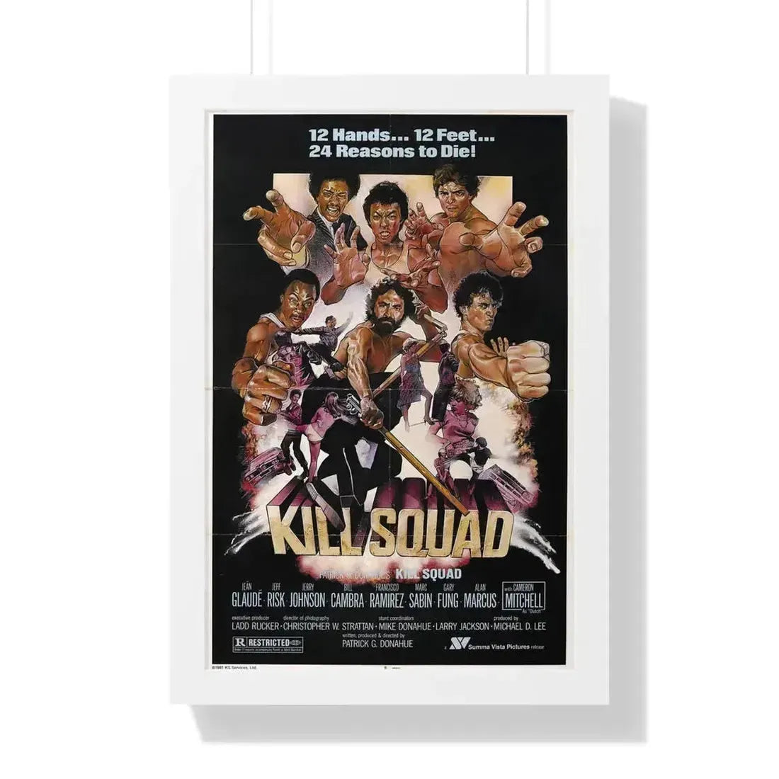 KILL SQUAD 1981 - Framed Movie Poster 16″ x 24″ White - The Sticker Space