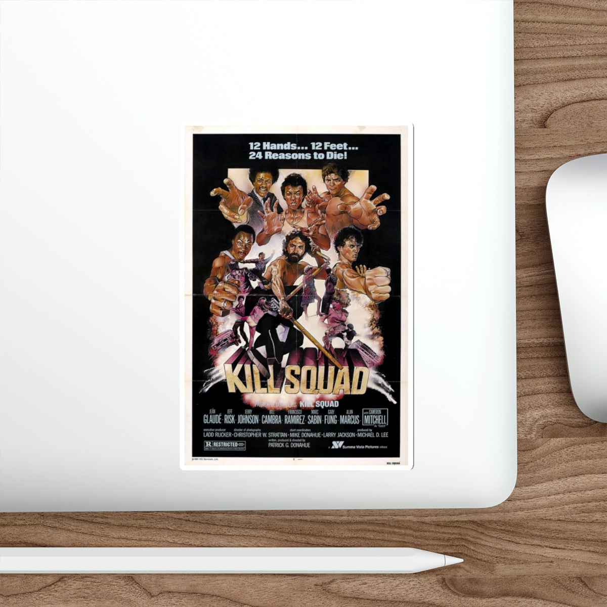 KILL SQUAD 1981 Movie Poster STICKER Vinyl Die-Cut Decal-The Sticker Space