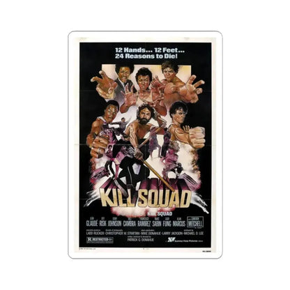 KILL SQUAD 1981 Movie Poster - STICKER Vinyl Kiss-Cut Decal 2 Inch White - The Sticker Space
