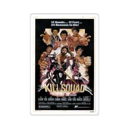 KILL SQUAD 1981 Movie Poster - STICKER Vinyl Kiss-Cut Decal 4 Inch White - The Sticker Space