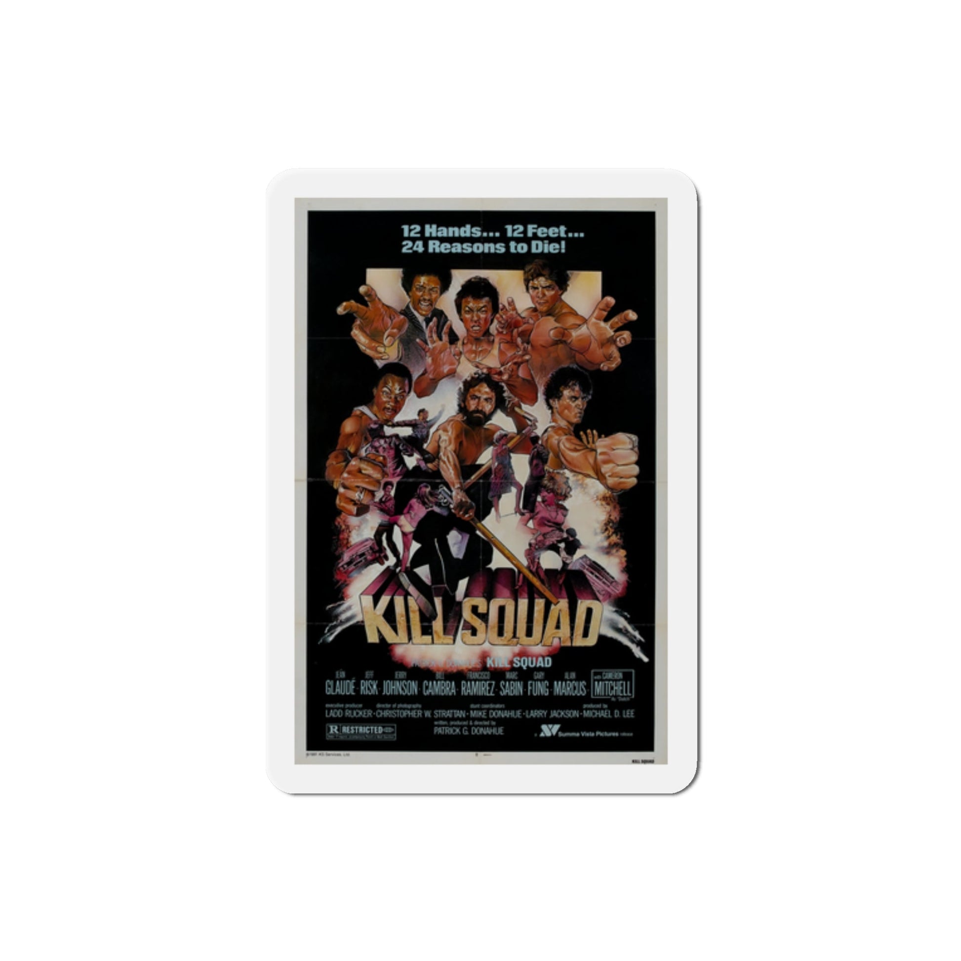 Kill Squad 1982 Movie Poster Die-Cut Magnet-2" x 2"-The Sticker Space