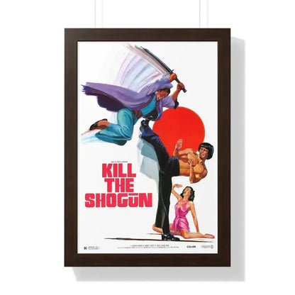 KILL THE SHOGUN 1975 - Framed Movie Poster 16″ x 24″ Walnut - The Sticker Space