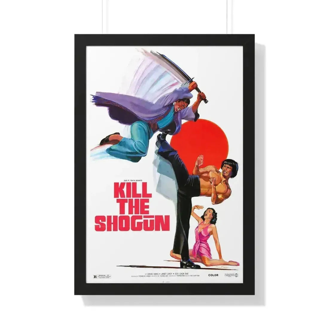 KILL THE SHOGUN 1975 - Framed Movie Poster 20" x 30" Black - The Sticker Space