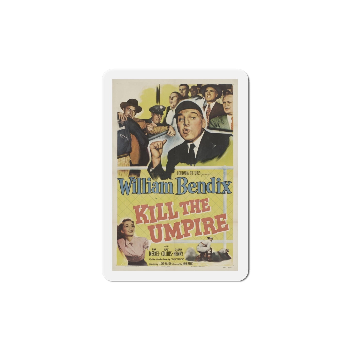 Kill the Umpire 1950 Movie Poster Die-Cut Magnet-5 Inch-The Sticker Space