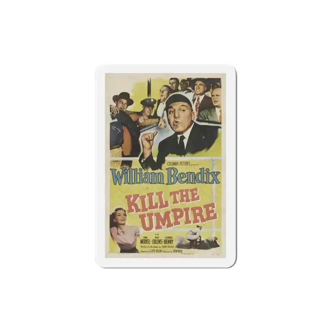 Kill the Umpire 1950 Movie Poster Refrigerator Magnet 4 Inch - The Sticker Space