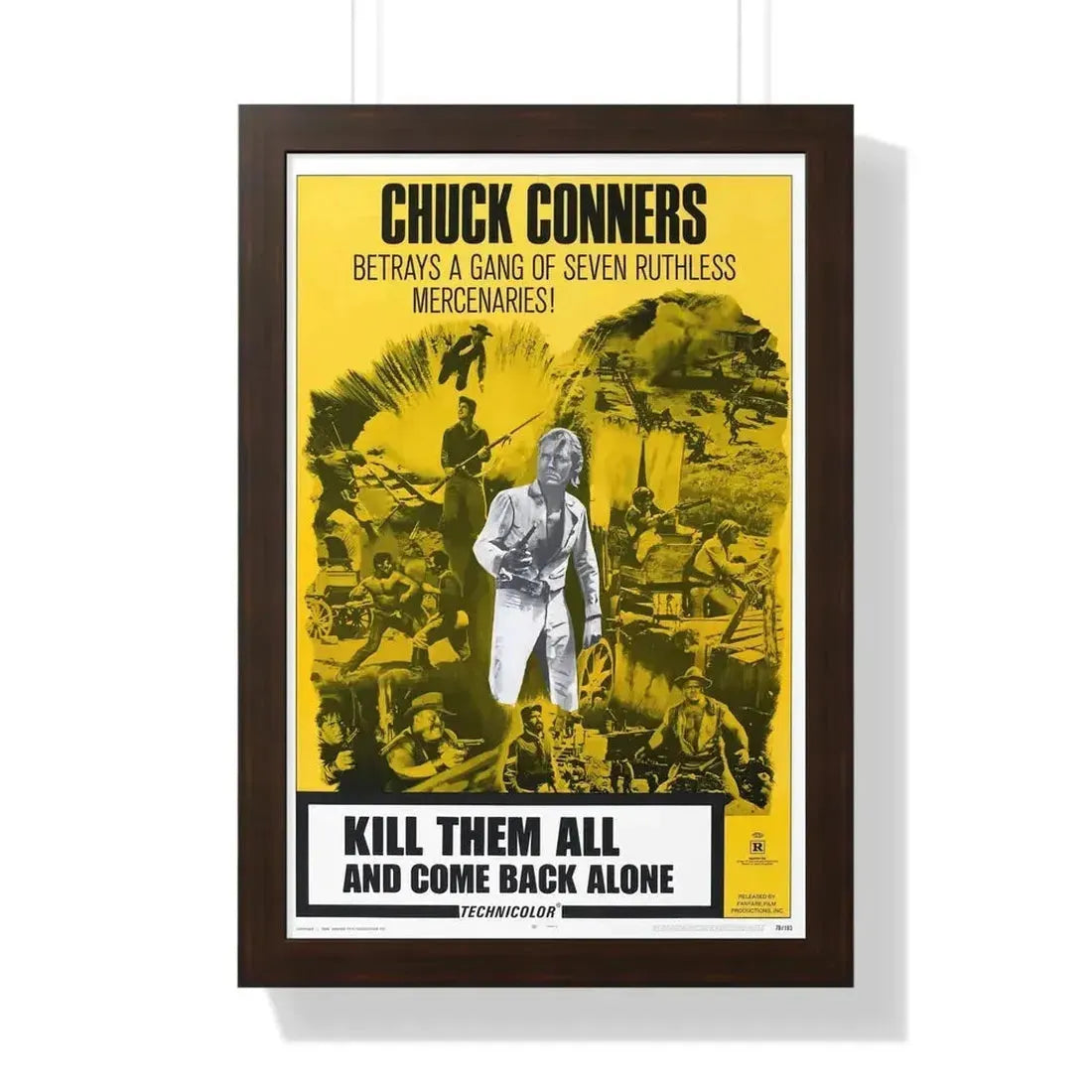 KILL THEM ALL AND COME BACK ALONE 1968 - Framed Movie Poster - The Sticker Space