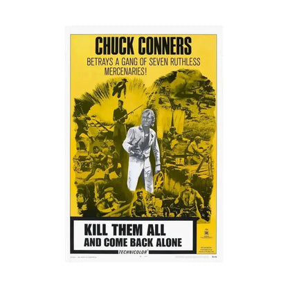 KILL THEM ALL AND COME BACK ALONE 1968 - Paper Movie Poster - The Sticker Space