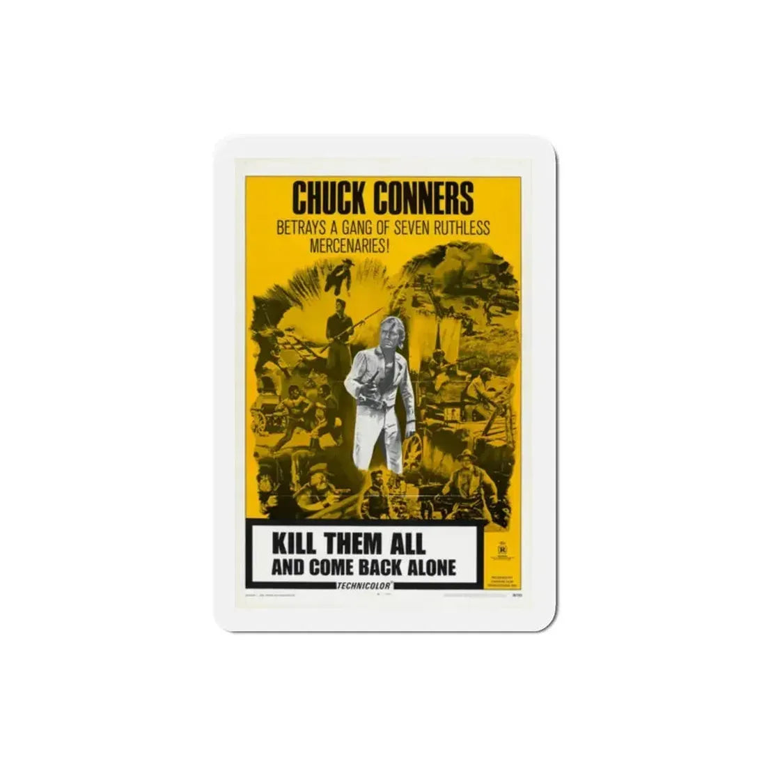 Kill Them All and Come Back Alone 1970 Movie Poster Refrigerator Magnet 2 Inch - The Sticker Space