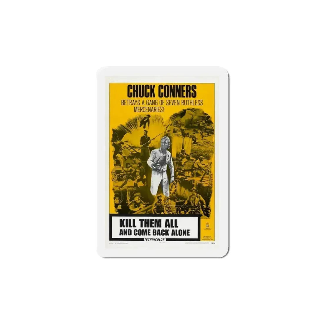 Kill Them All and Come Back Alone 1970 Movie Poster Refrigerator Magnet 6 Inch - The Sticker Space
