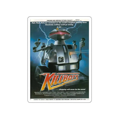 KILLBOTS (CHOPPING MALL) 1986 Movie Poster STICKER Vinyl Die-Cut Decal 2 Inch - The Sticker Space