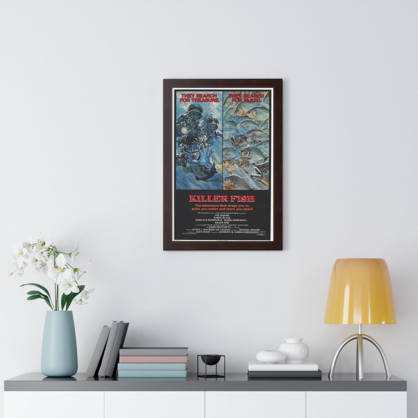 KILLER FISH 1979 - Framed Movie Poster-The Sticker Space