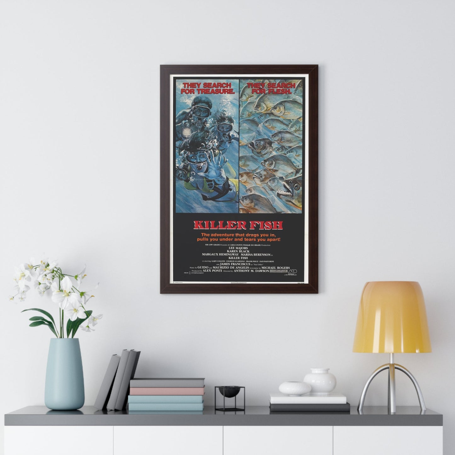 KILLER FISH 1979 - Framed Movie Poster-The Sticker Space