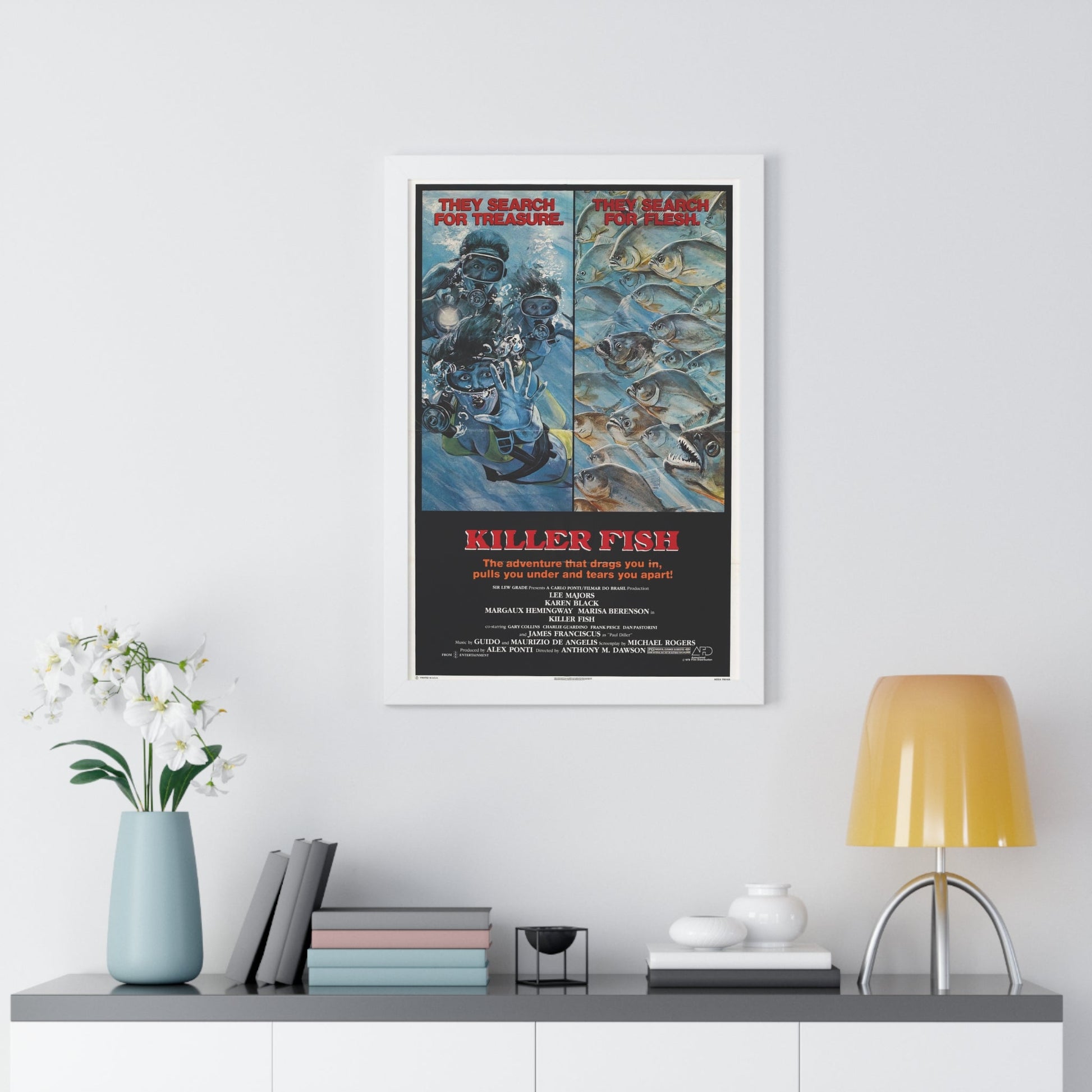 KILLER FISH 1979 - Framed Movie Poster-The Sticker Space