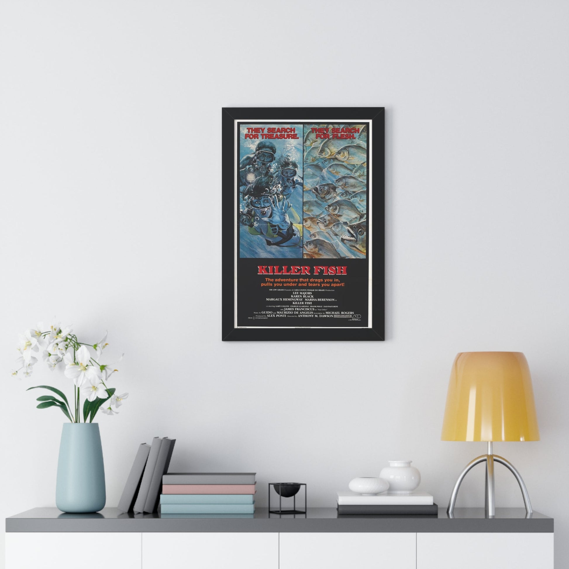 KILLER FISH 1979 - Framed Movie Poster-The Sticker Space