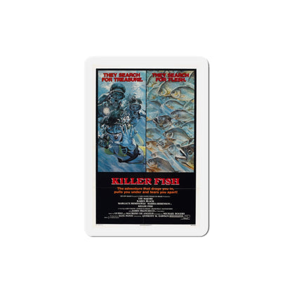 Killer Fish 1979 Movie Poster Die-Cut Magnet-3 Inch-The Sticker Space