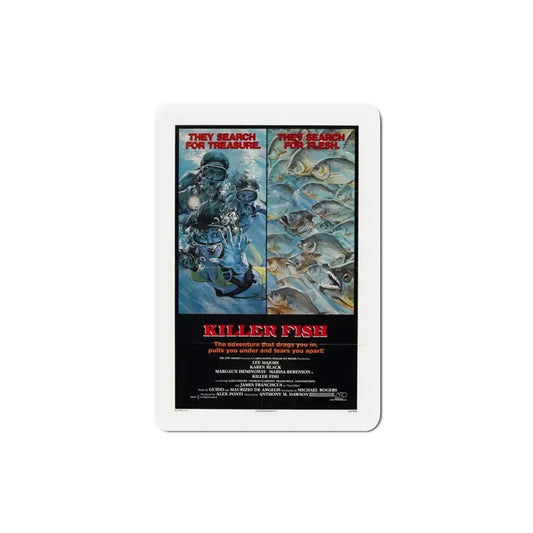 Killer Fish 1979 Movie Poster Refrigerator Magnet 3 Inch - The Sticker Space