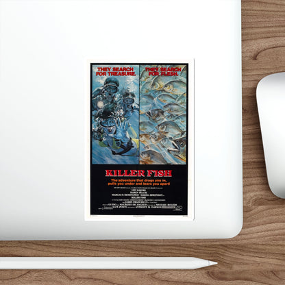 KILLER FISH 1979 Movie Poster STICKER Vinyl Die-Cut Decal-The Sticker Space