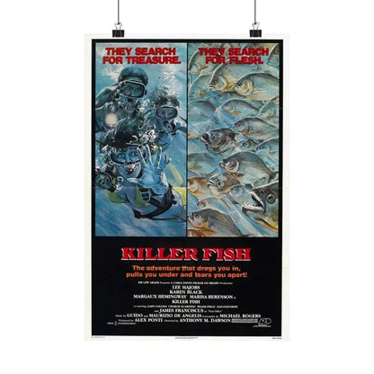 KILLER FISH 1979 - Paper Movie Poster 12″ x 18″ Matte - The Sticker Space