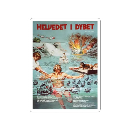 KILLER FISH (DANISH) 1979 Movie Poster STICKER Vinyl Die-Cut Decal - The Sticker Space