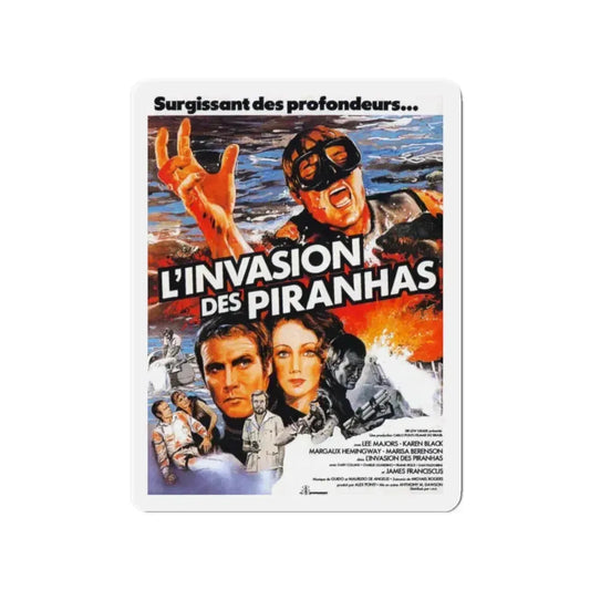 KILLER FISH (FRENCH) 1979 Movie Poster - Refrigerator Magnet 2 Inch Die-Cut - The Sticker Space