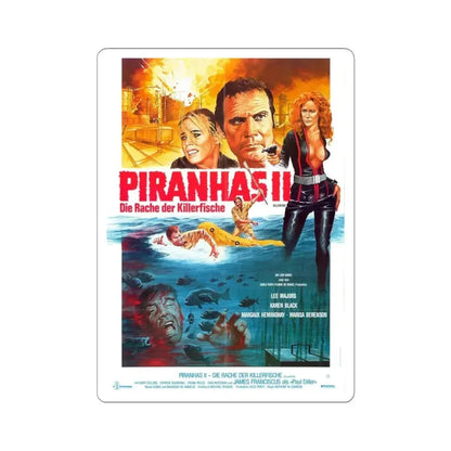 KILLER FISH (GERMAN) 1979 Movie Poster - STICKER Vinyl Kiss-Cut Decal 4 Inch White - The Sticker Space