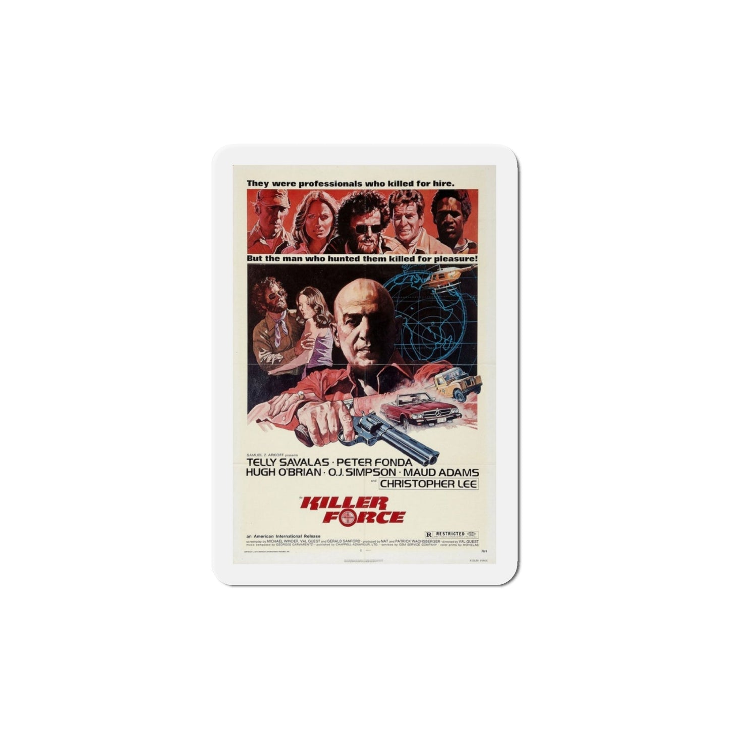 Killer Force 1976 Movie Poster Die-Cut Magnet-4 Inch-The Sticker Space