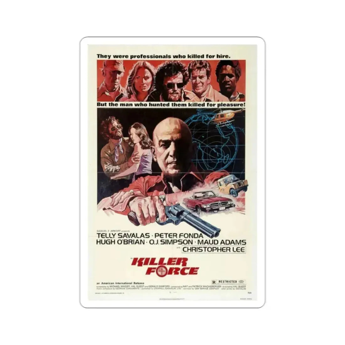 Killer Force 1976 Movie Poster STICKER Vinyl Die-Cut Decal 2 Inch - The Sticker Space
