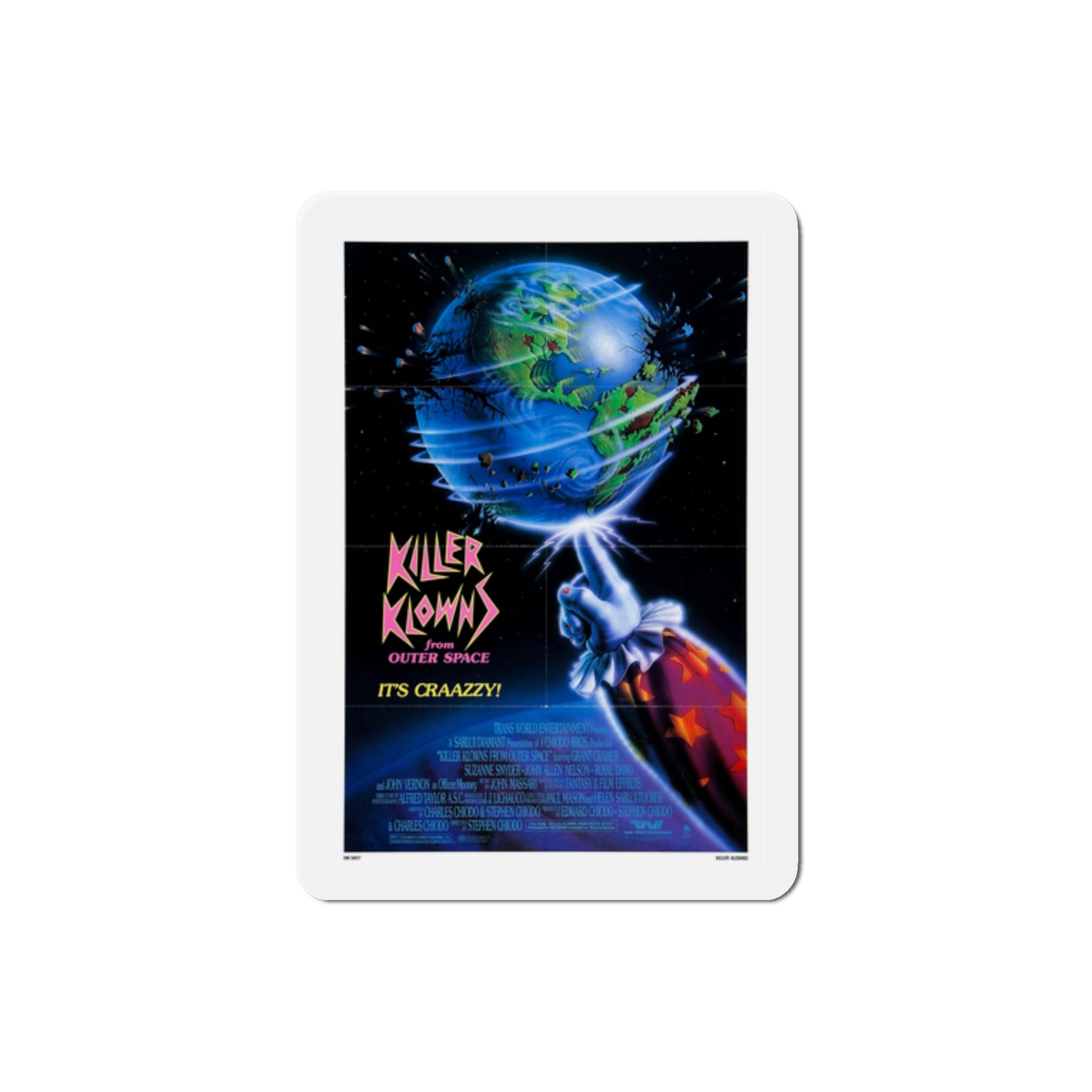 Killer Klowns from Outer Space 1988 Movie Poster Die-Cut Magnet-2" x 2"-The Sticker Space