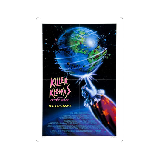 Killer Klowns from Outer Space 1988 Movie Poster STICKER Vinyl Die-Cut Decal-6 Inch-The Sticker Space