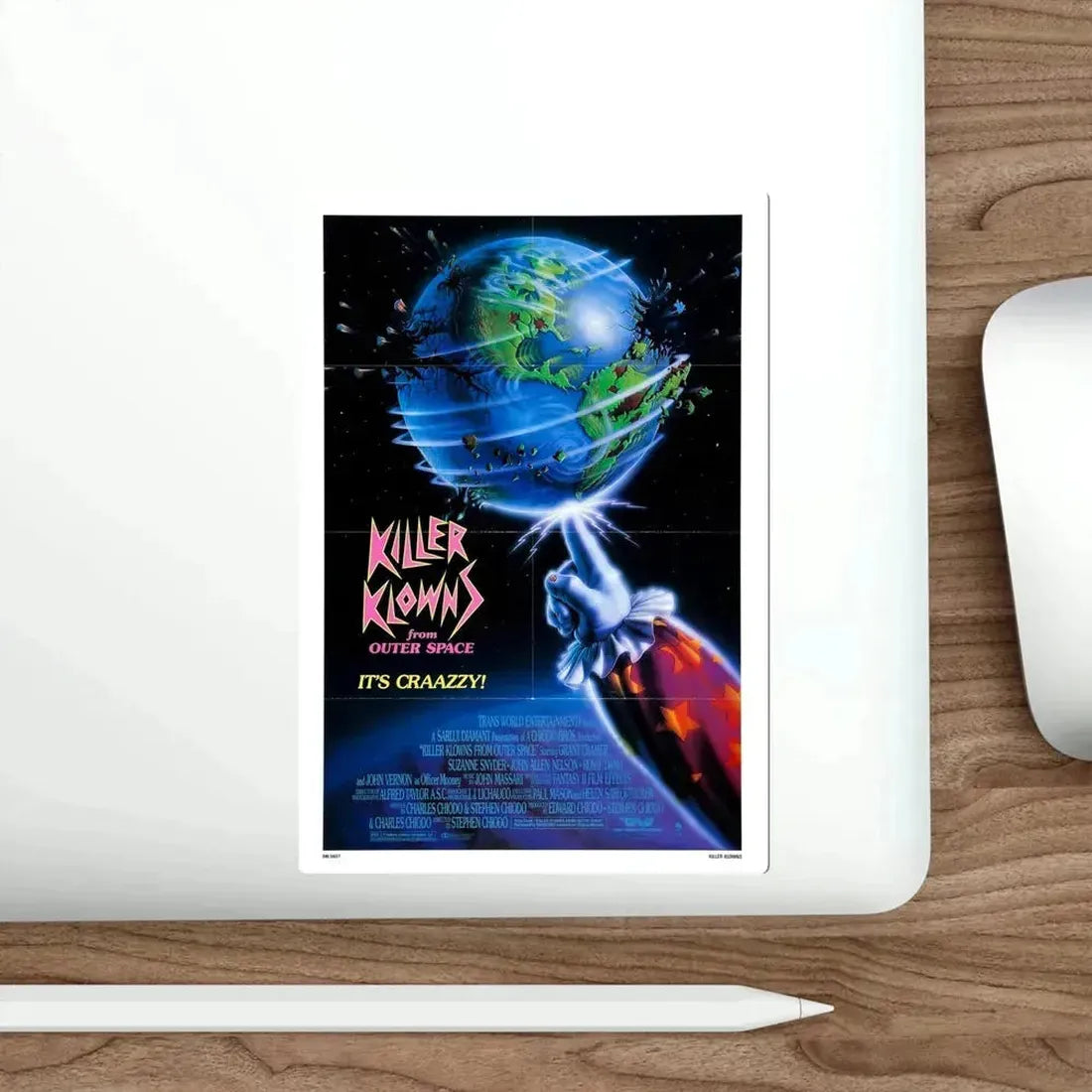 Killer Klowns from Outer Space 1988 Movie Poster STICKER Vinyl Die-Cut Decal - The Sticker Space
