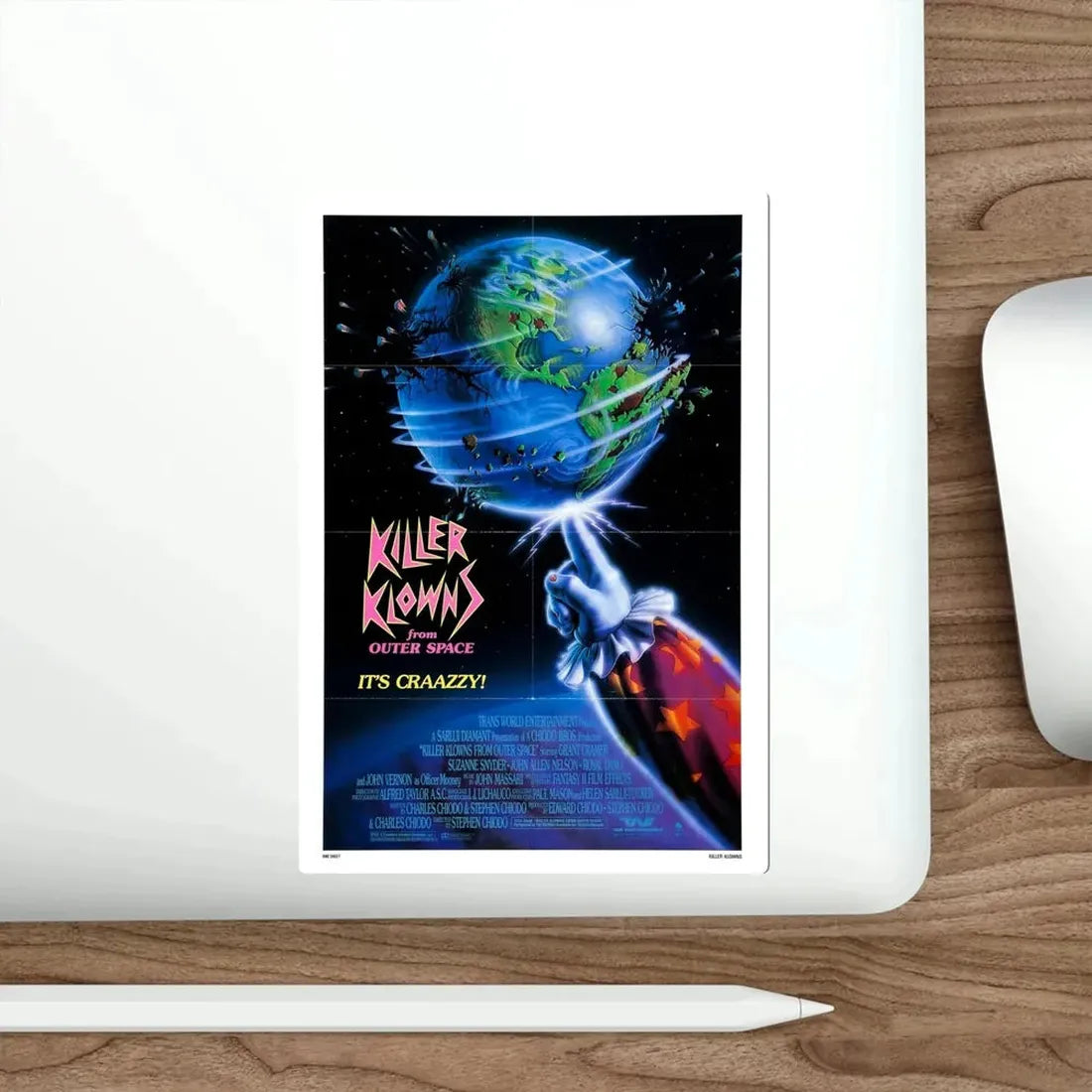 Killer Klowns from Outer Space 1988 Movie Poster STICKER Vinyl Die-Cut Decal - The Sticker Space