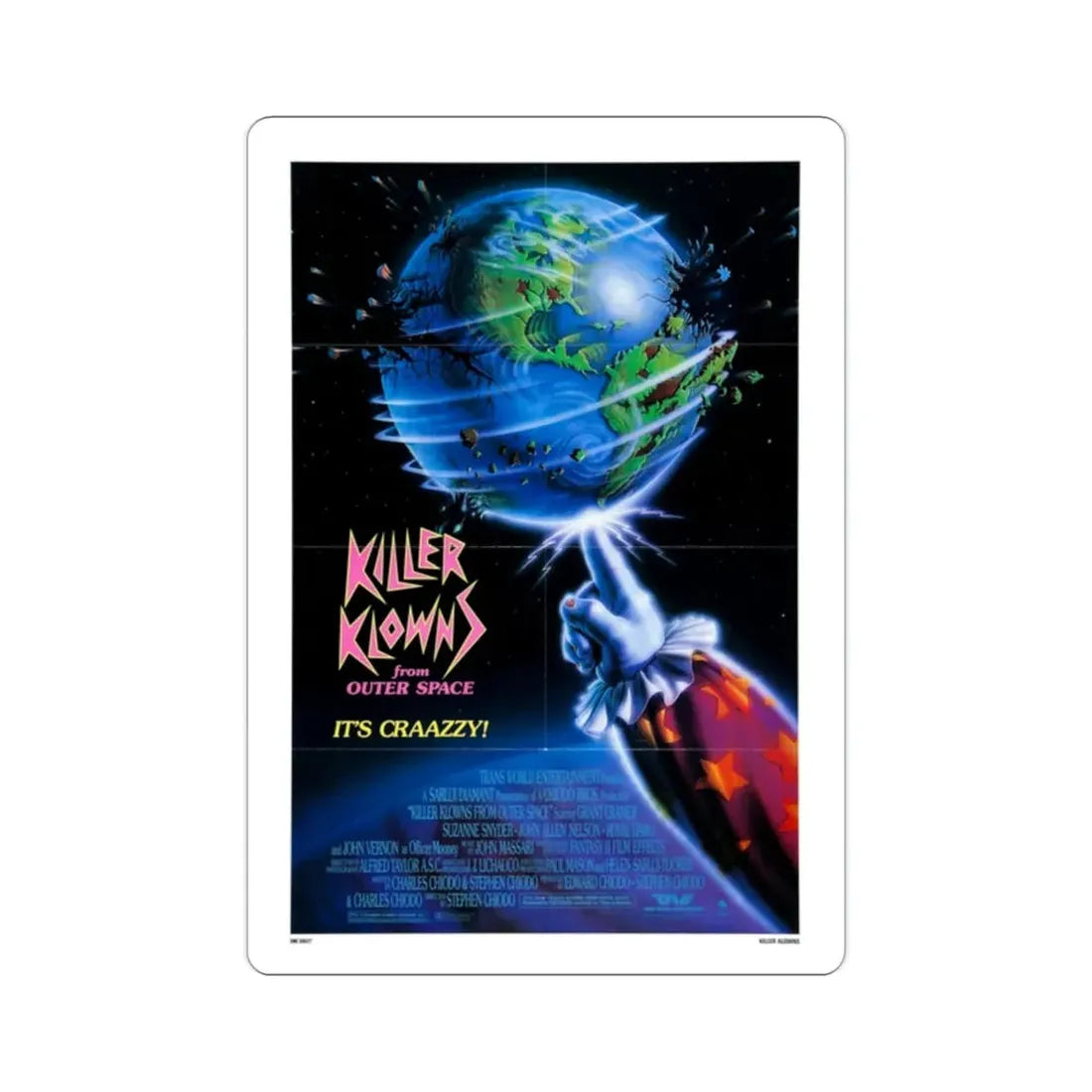 Killer Klowns from Outer Space 1988 Movie Poster STICKER Vinyl Die-Cut Decal - The Sticker Space