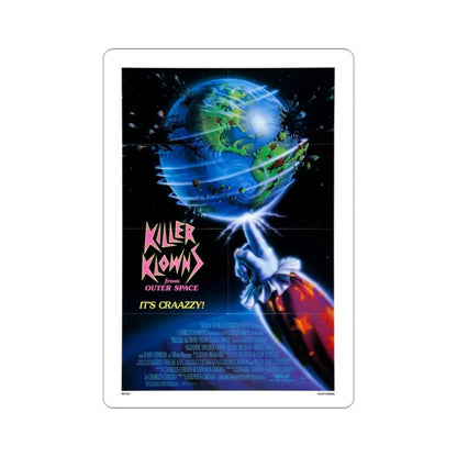 Killer Klowns from Outer Space 1988 Movie Poster STICKER Vinyl Die-Cut Decal - The Sticker Space