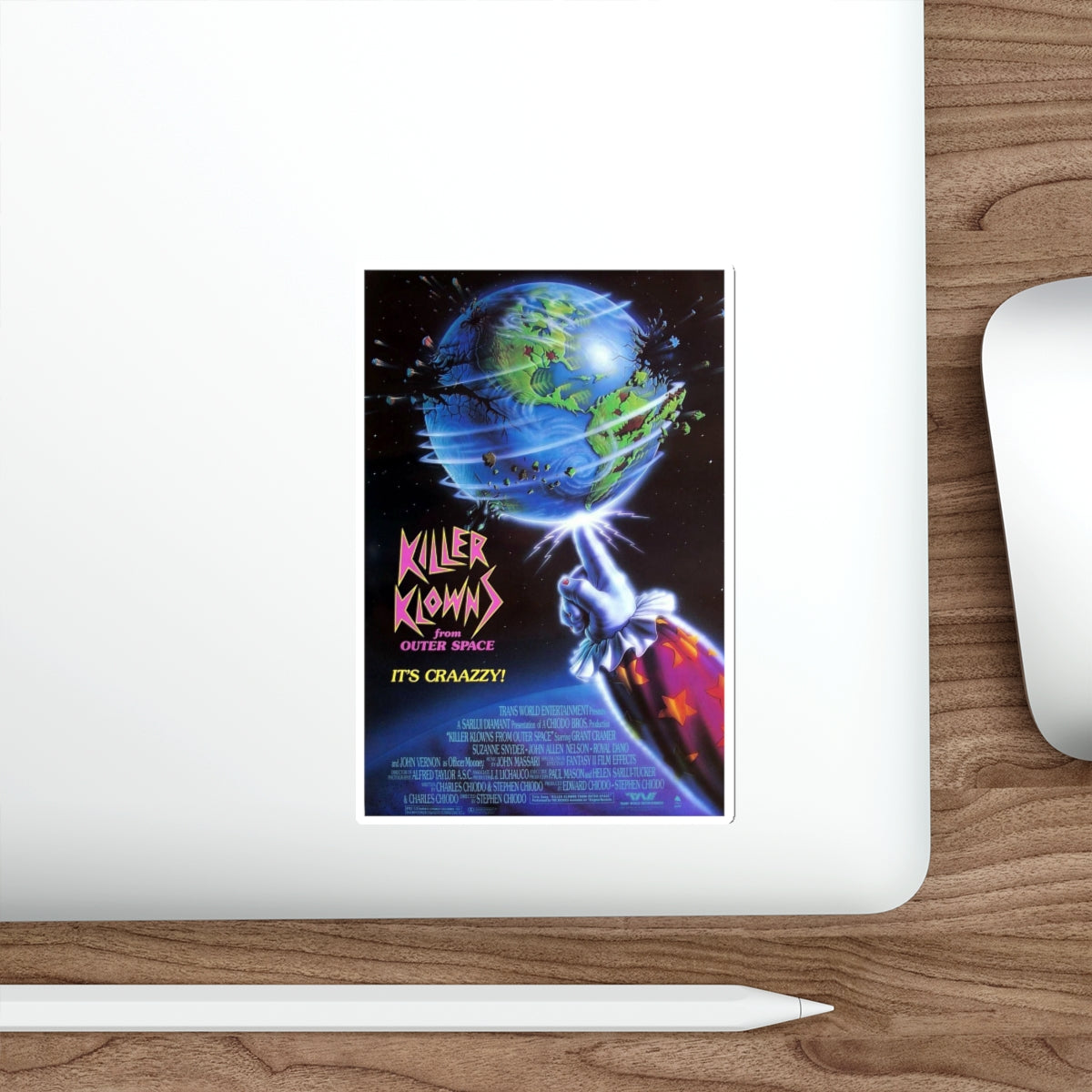 KILLER KLOWNS FROM OUTER SPACE (2) 1988 Movie Poster STICKER Vinyl Die-Cut Decal-The Sticker Space