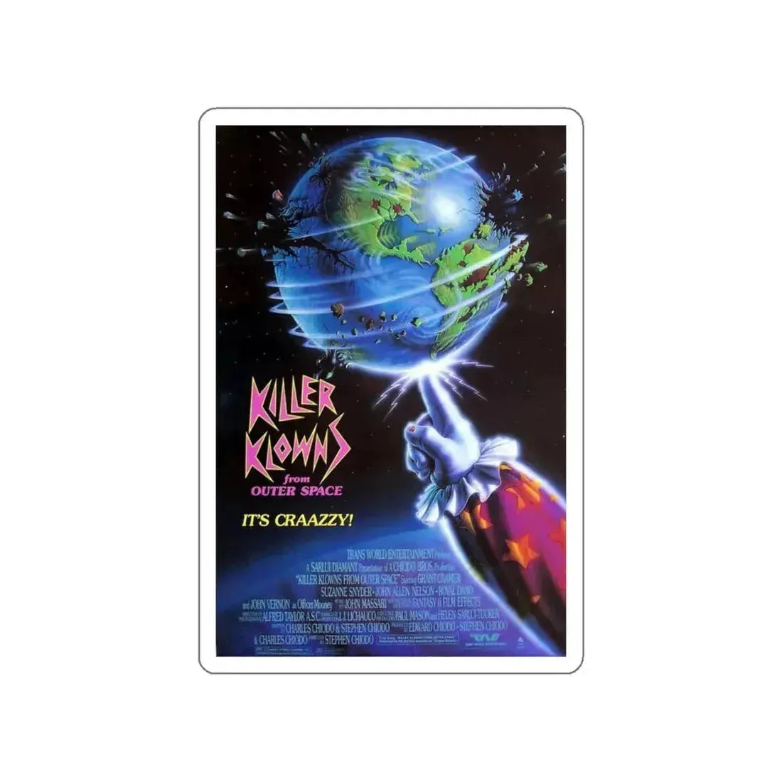 KILLER KLOWNS FROM OUTER SPACE (2) 1988 Movie Poster STICKER Vinyl Die-Cut Decal 5 Inch - The Sticker Space
