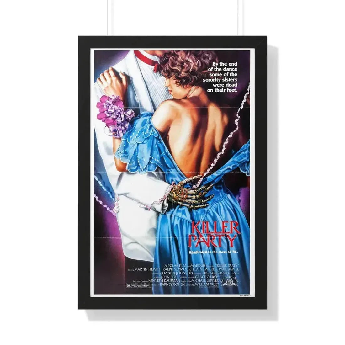 KILLER PARTY 1986 - Framed Movie Poster - The Sticker Space