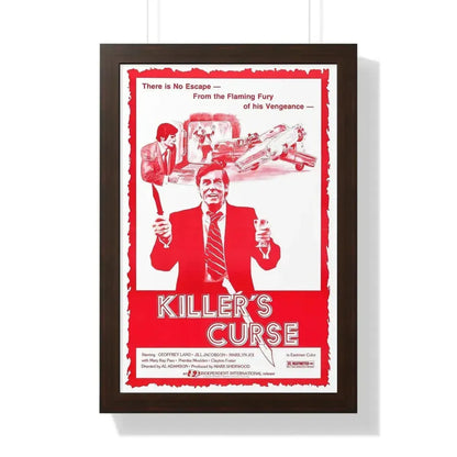 KILLER'S CURSE (NURSE SHERRI) 1977 - Framed Movie Poster 16″ x 24″ Walnut - The Sticker Space