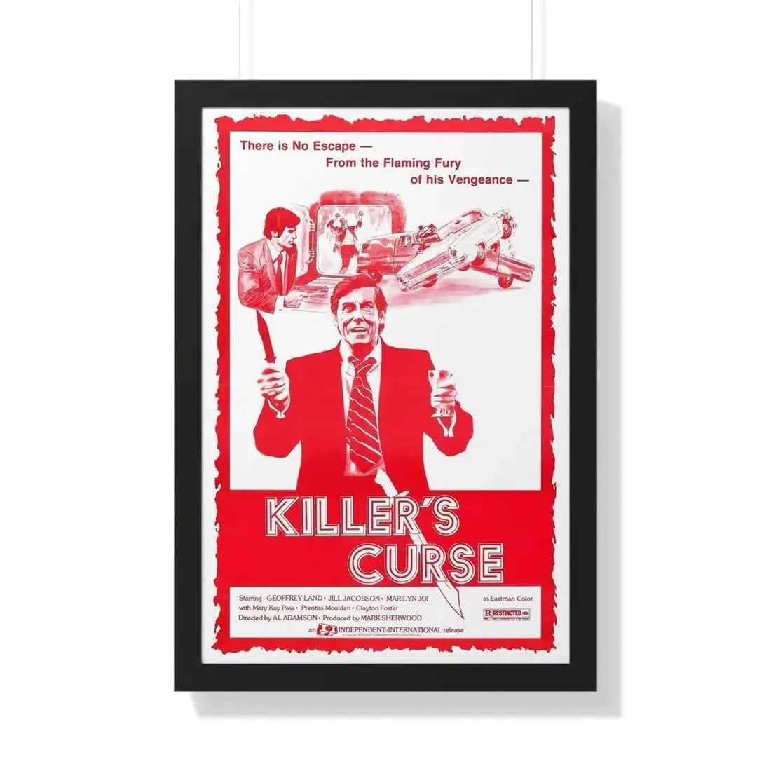 KILLER'S CURSE (NURSE SHERRI) 1977 - Framed Movie Poster 20" x 30" Black - The Sticker Space