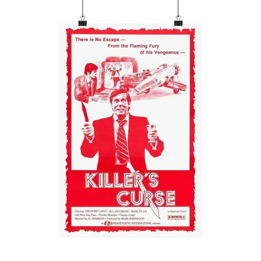 KILLER'S CURSE (NURSE SHERRI) 1977 - Paper Movie Poster 12″ x 18″ Matte - The Sticker Space