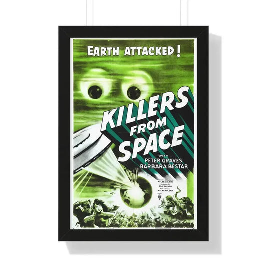 KILLERS FROM SPACE 1954 - Framed Movie Poster 16″ x 24″ Black - The Sticker Space