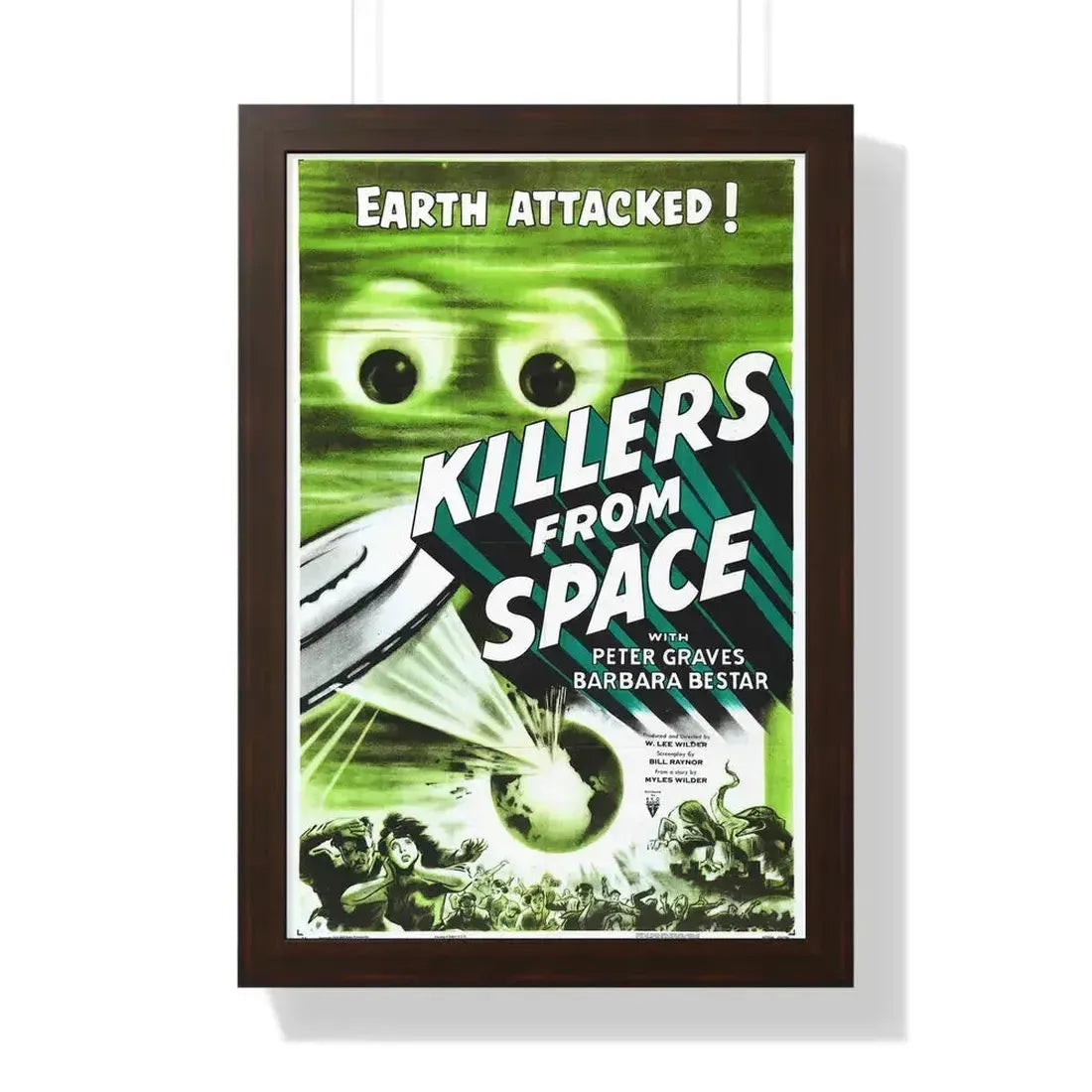 KILLERS FROM SPACE 1954 - Framed Movie Poster 16″ x 24″ Walnut - The Sticker Space