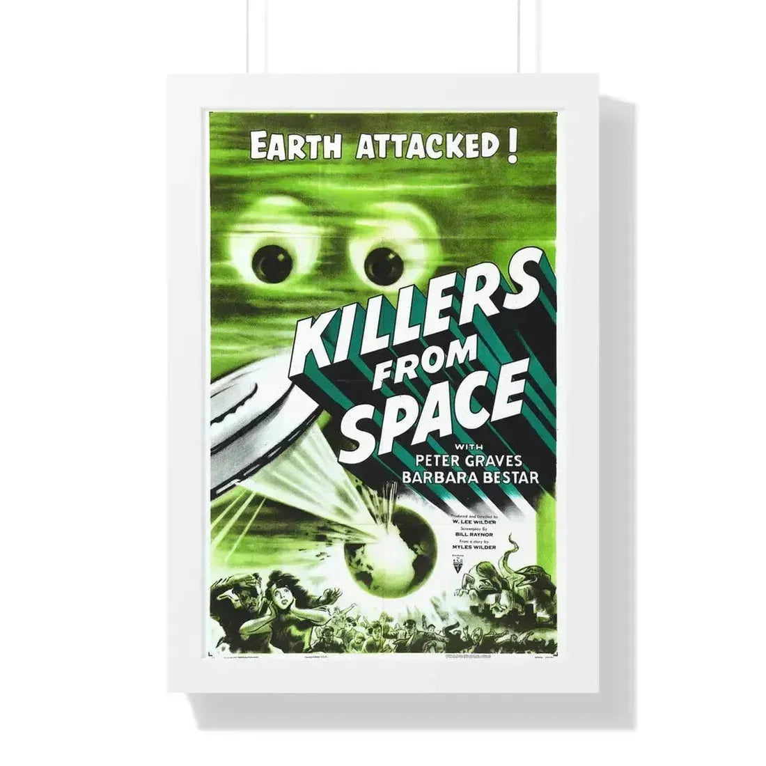 KILLERS FROM SPACE 1954 - Framed Movie Poster 16″ x 24″ White - The Sticker Space