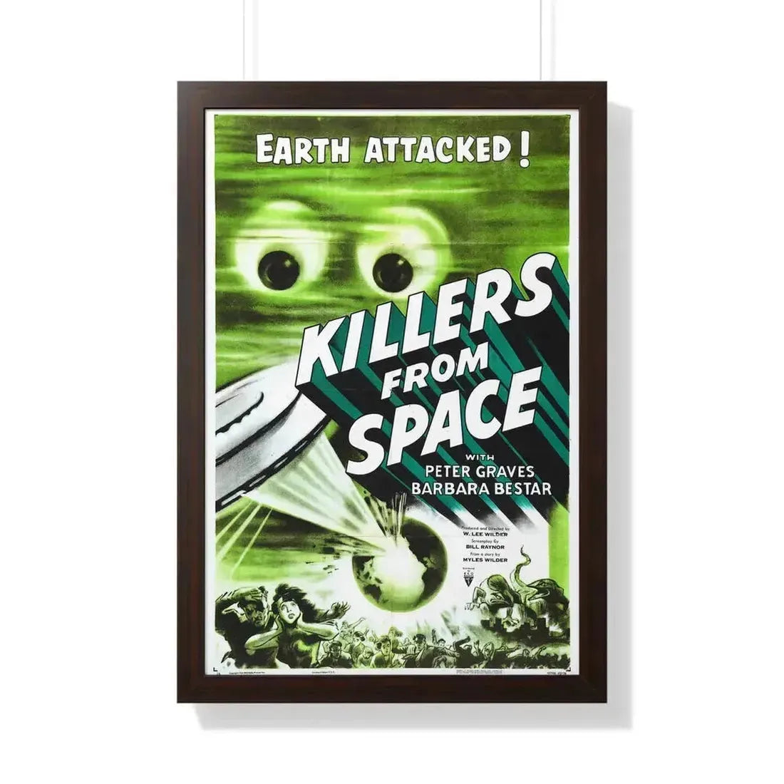 KILLERS FROM SPACE 1954 - Framed Movie Poster 20" x 30" Walnut - The Sticker Space