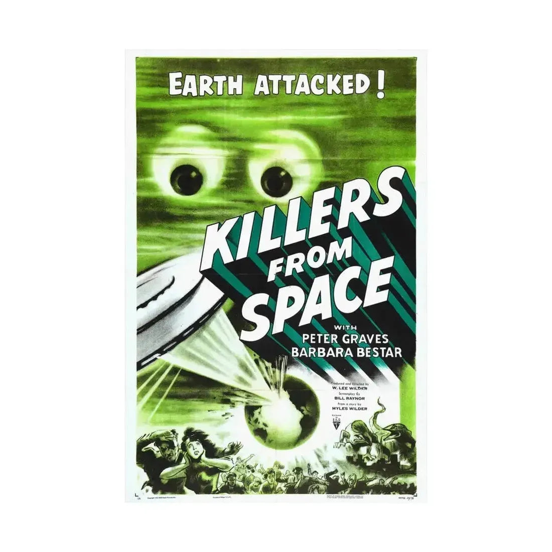 KILLERS FROM SPACE 1954 - Paper Movie Poster - The Sticker Space