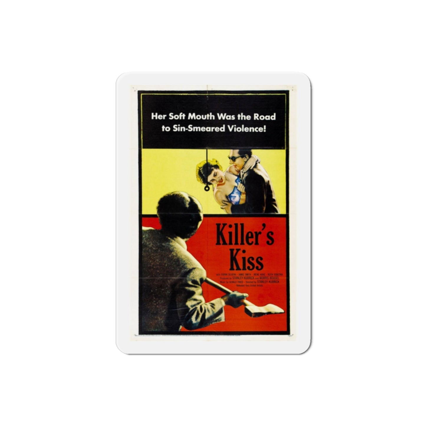 Killers Kiss 1955 Movie Poster Die-Cut Magnet-2 Inch-The Sticker Space