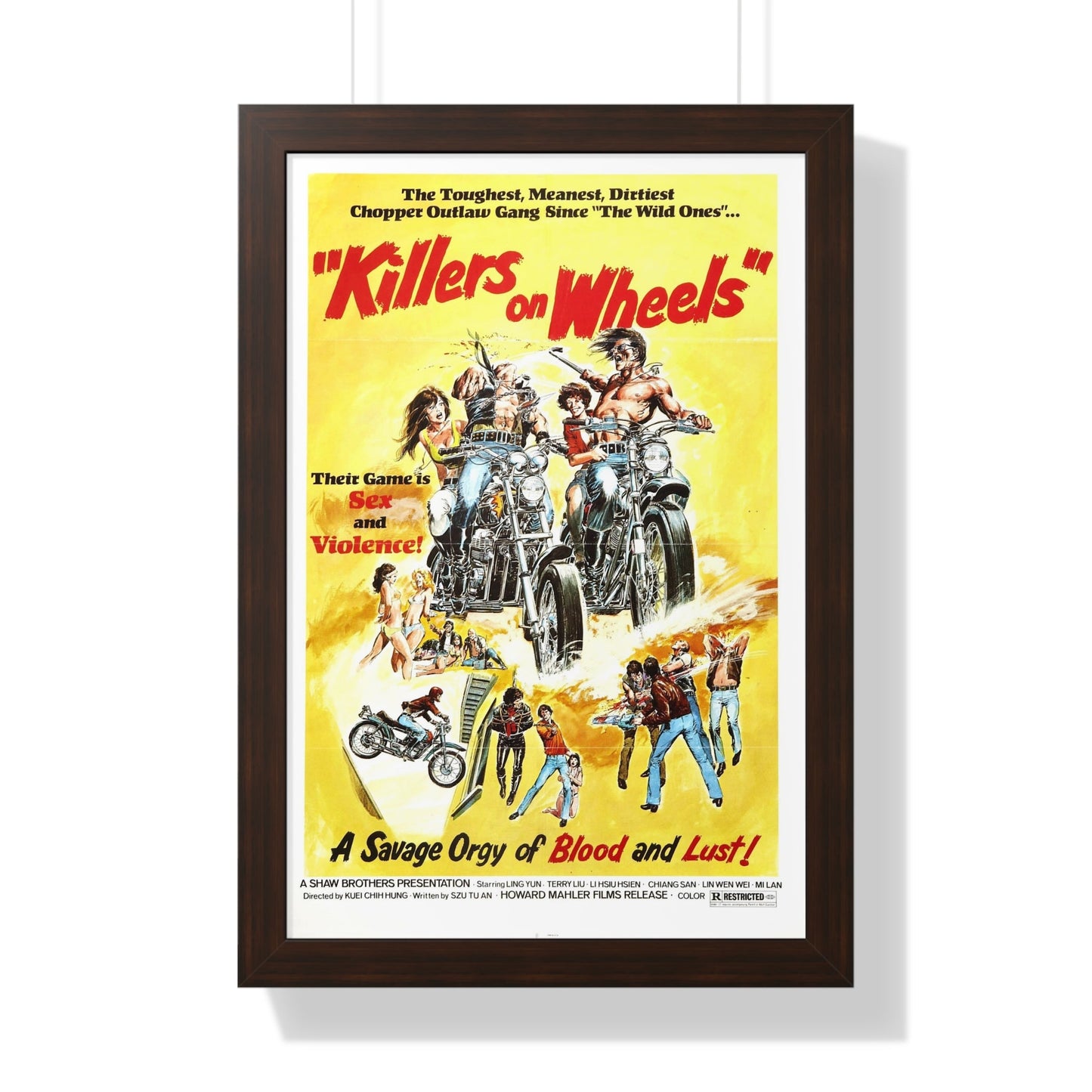 KILLERS ON WHEELS 1976 - Framed Movie Poster-16″ x 24″-The Sticker Space