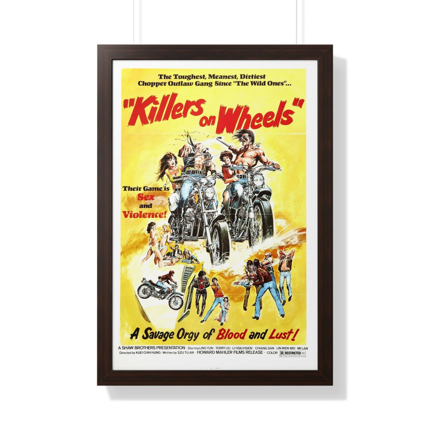 KILLERS ON WHEELS 1976 - Framed Movie Poster-20" x 30"-The Sticker Space