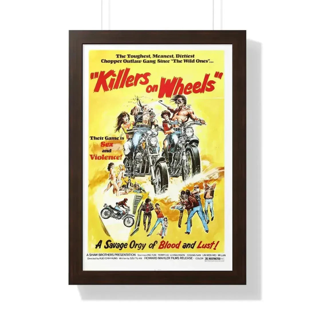 KILLERS ON WHEELS 1976 - Framed Movie Poster - The Sticker Space